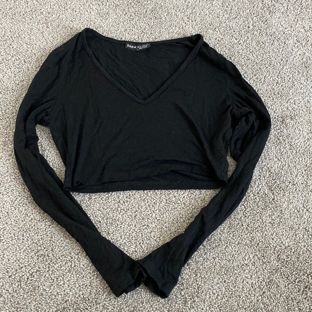 Shein XS black crop top